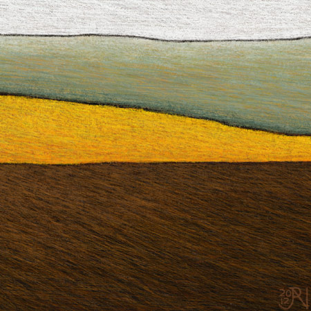 Burnt Field with Distant Canola - Detail