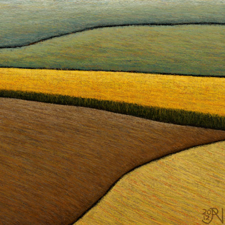 Distant Canola Crop - Detail