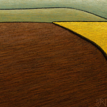 Stubble Burn Off - Distant Canola - Detail